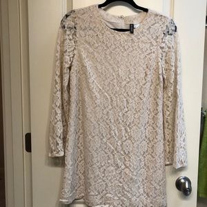 H&M Floral Lace ivory mini dress